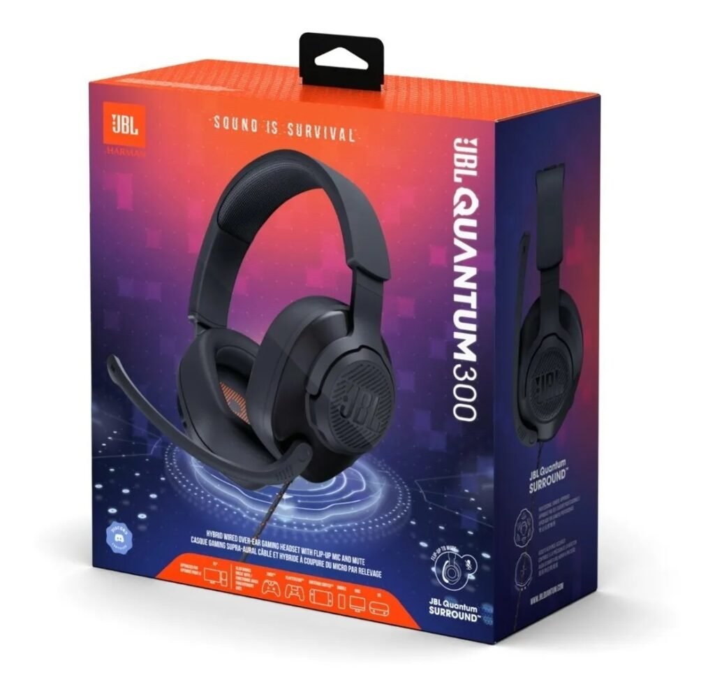 AURICULAR JBL QUANTUM 300 NEGRO ZION TECNOLOGY