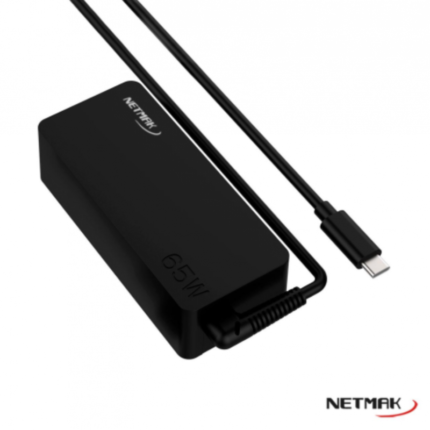 FUENTE NETMAK NM-1265 USB-C 65W NOTEBOOK UNIVERSAL