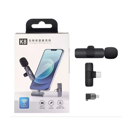 MICROFONO K8 INALAMBRICO CORBATERO USB TIPO C