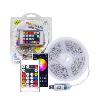 TIRA LED RGB 10 MTR SMART/BT/APP/CREMOTO/JG-RGB10M