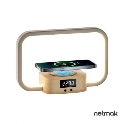 VELADOR NETMAK NM-LUMINA RELOG / CARGA INALAMBRICA
