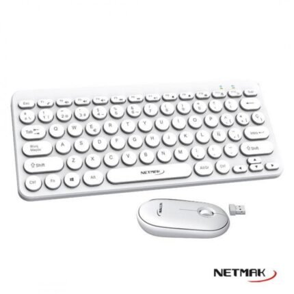 TECLADO+MOUSE NETMAK NM-KB850-W BLANCO INALAMBRICO