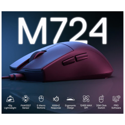 MOUSE REDRAGON K1NG1K M724 USB BLACK GAMER