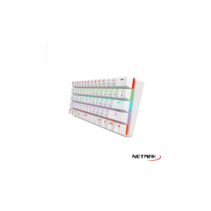 TECLADO NETMAK NM-DOMINATE-W MECANICO BLANCO/LED/M