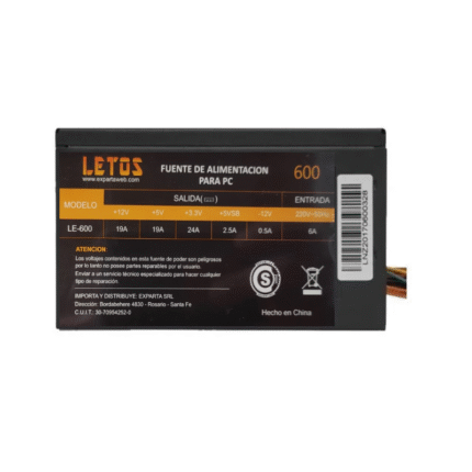 Fuente Letos LE-600 600w