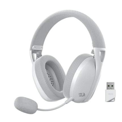 Auricular Redragon Ire Pro H848 Blanco y gris