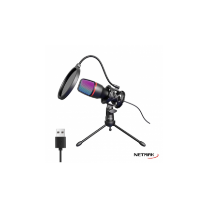 Micrófono para streaming Netmak NM-MS786 RGB