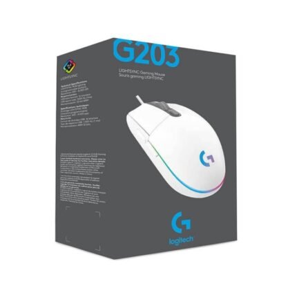 Mouse Logitech G203 RGB Blanco