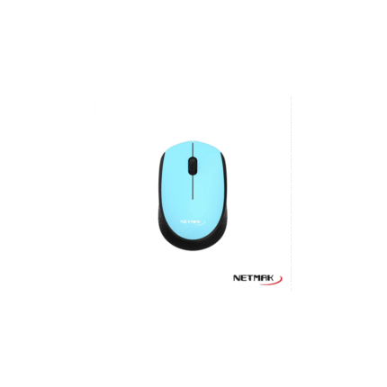 Mouse inalámbrico Netmak Edge NM-M680 Negro y celeste