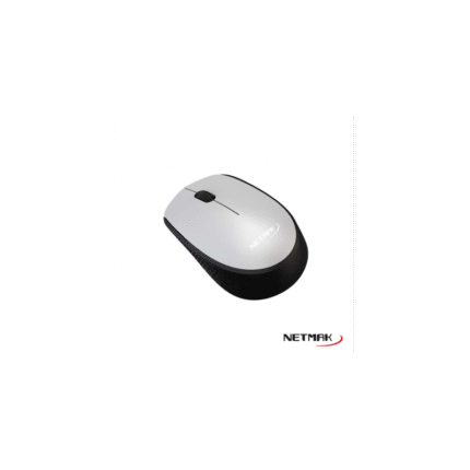Mouse inalámbrico Netmak Edge NM-M680 Negro y plateado