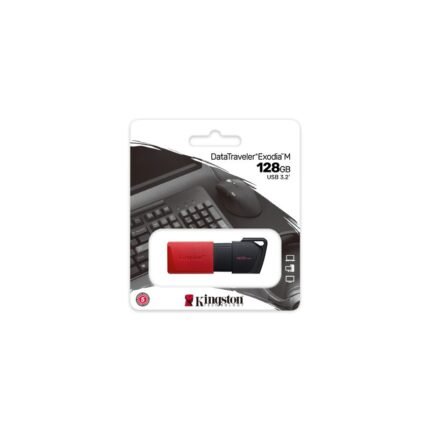 Pendrive Kingston DTXM Exodia Negro y rojo 128gb