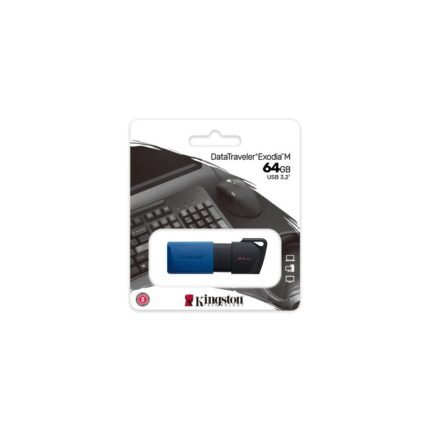 Pendrive Kingston DTXM Exodia Negro y azul 64gb