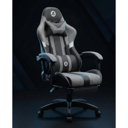 Silla gamer Aliver Raptor AI Gris y negro