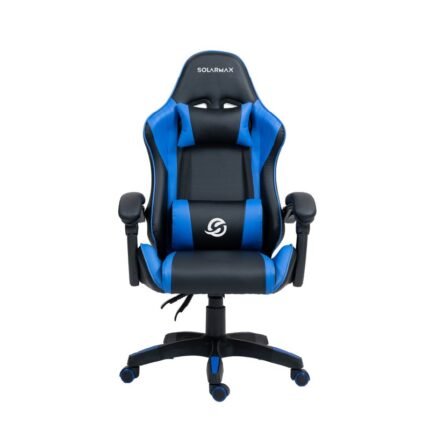 Silla gamer Solarmax SXGC-5005-BL Negra y azul