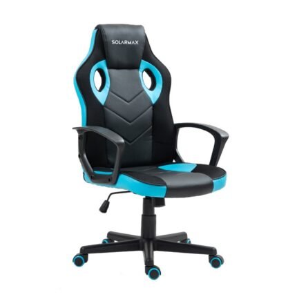 Silla gamer Solarmax SXGC-6001-BL Negra y celeste
