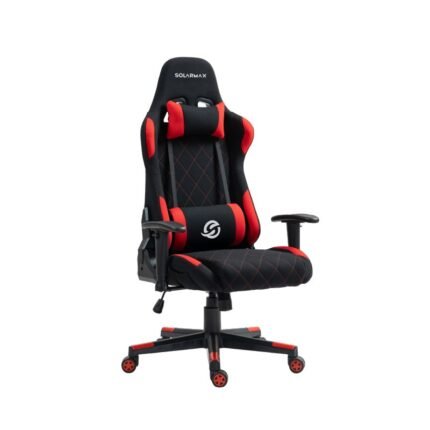 Silla gamer Solarmax SXGC-7007-RD Negra y roja