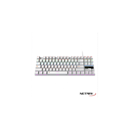 Teclado mecánico Netmak NM-SKILL-W RGB 80% Blanco