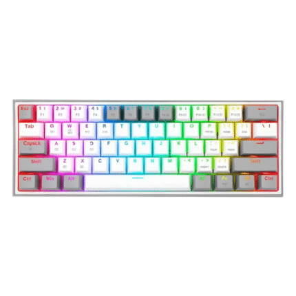 Teclado Redragon Fizz Pro K616-RGB 60% Blanco y gris