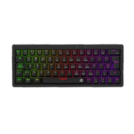 Teclado inalámbrico Solarmax GMKB64RB Negro RGB 60%