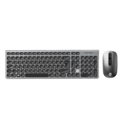 Combo Solarmax KMC2006S Plateado (mouse y teclado inalámbricos)