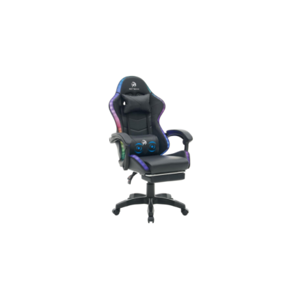 Silla gamer Netmak NM-SG907 Negro RGB/apoyapies/masajeador