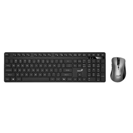 Combo Netmak KM-8216S Negro y gris (mouse y teclado inalámbrico)