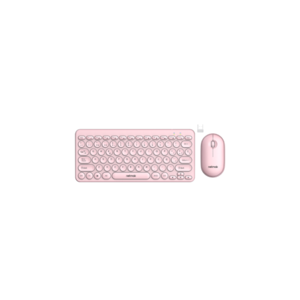 Combo Netmak NM-KB850 Rosa (mouse y teclado inalámbrico)